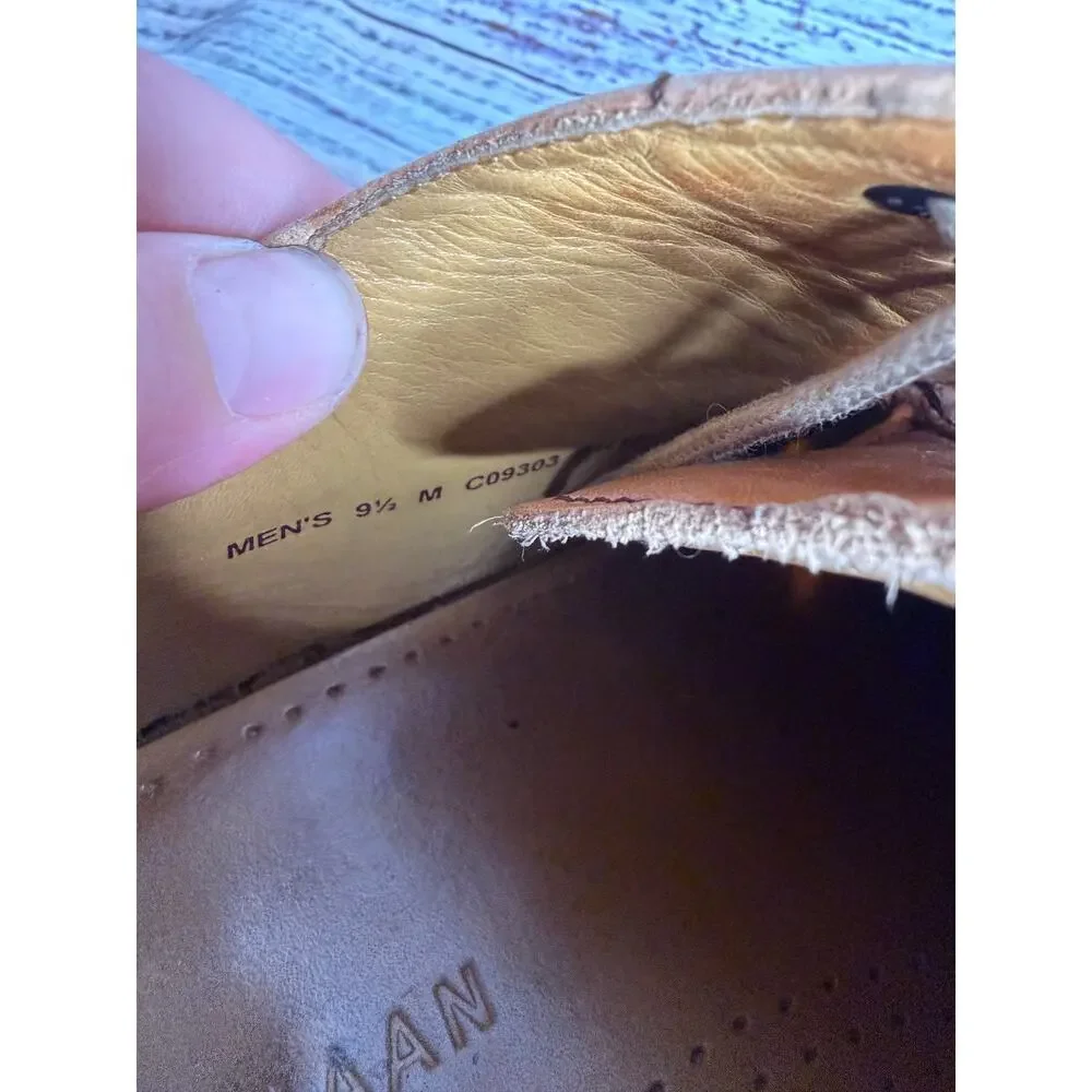 Cole Haan Men's Original Grand Wingtip Oxford Shoes British Tan Leather Size 9.5